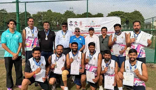 नेशनल गेम्स की नेटबॉल प्रतियोगिता में राजस्थान टीम को रजत पदक