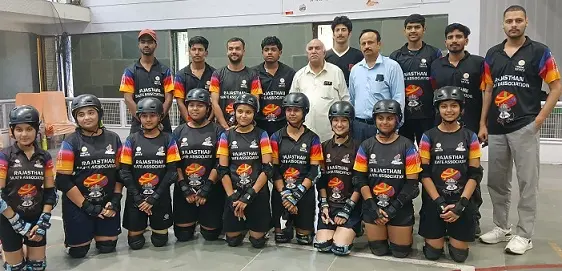 राजस्थान रोलर डर्बी की टीम ने जीते स्वर्ण और रजत पदक