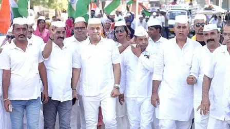 कांग्रेस सेवादल की पदयात्रा में उमड़ा जनसैलाब